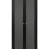 Mehrzweckschrank CORDOBA 80 x 187 cm schwarz/Geflecht Nobel