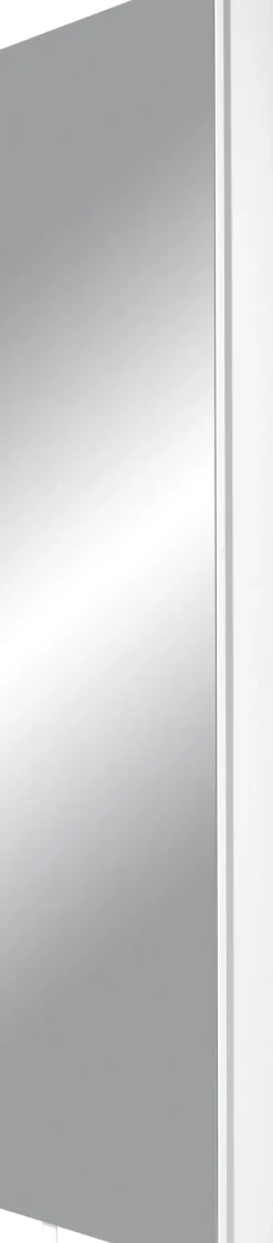 Mehrzweckschrank drehbar 50 x 195 cm Spiegelfront/weiß