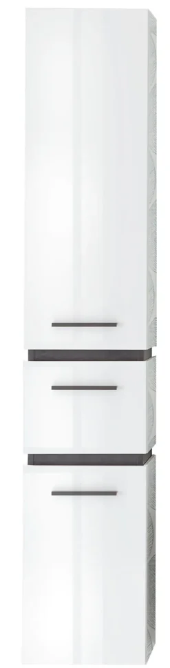 Musterring Hochschrank RIMINI schneeweiß/ dunkelgrau