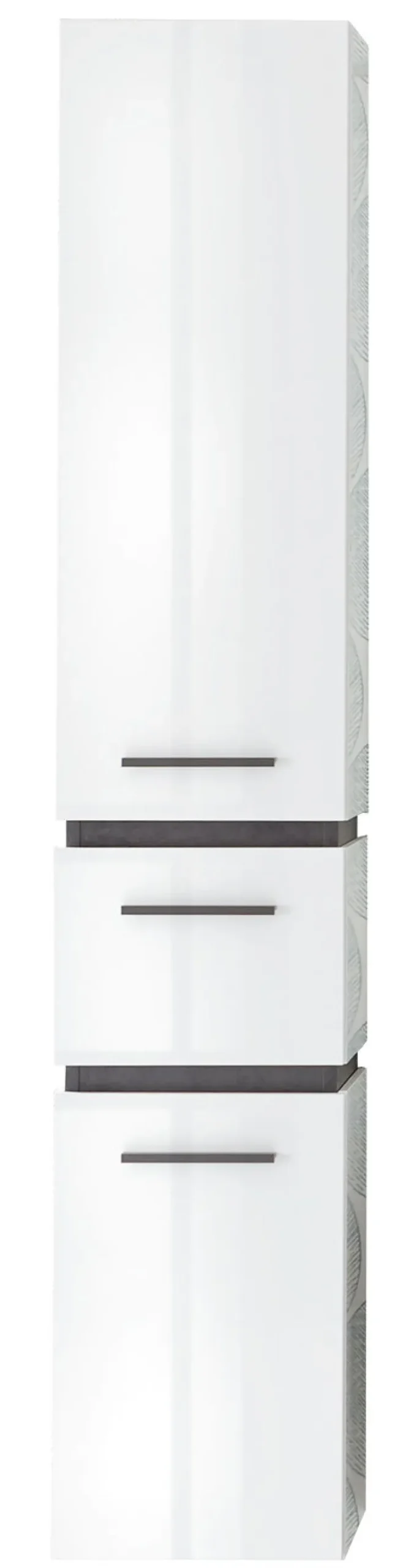 Musterring Hochschrank RIMINI schneeweiß/ dunkelgrau