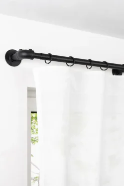 my deco Teleskopgarnitur INDUSTRIAL LOOK 160-280 cm schwarz