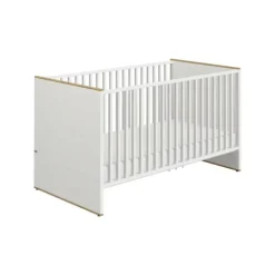 PAIDI Babybett LIEVEN 70 x 140 cm weiß/ braun