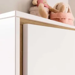 PAIDI Kinder-Drehtürenschrank LIEVEN weiß/ braun