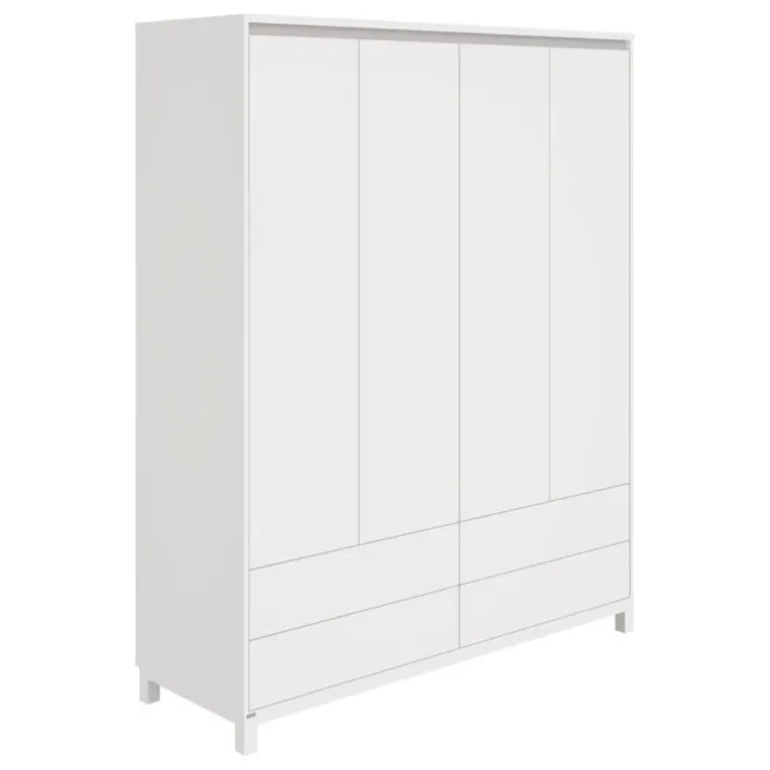 PAIDI Kinder-Drehtürenschrank OLLI weiß/ grau