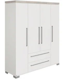 PAIDI Kleiderschrank KIRA Kreideweiß/ Eiche-Nautik