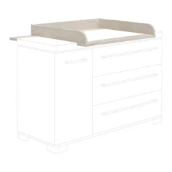 PAIDI Wickelkommode KIRA Kreideweiß/ Eiche-Nautik