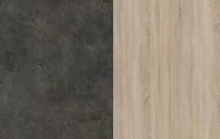 Parisot Buffet-Schrank Fumay 100 x 186 cm Eiche Dekor/ schwarz