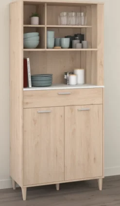 Parisot Buffet-Schrank GALA 11 Jackson Eiche Dekor/ Beton Optik 84x182x41 cm