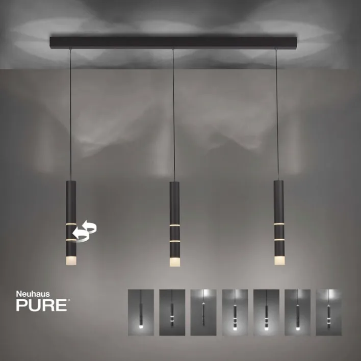 Paul Neuhaus LED Balkenpendel PURE-VEGA 120 cm schwarz