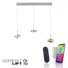 Paul Neuhaus LED Balkenpendel Q-ROTATE 3-flg Nickelfarbig