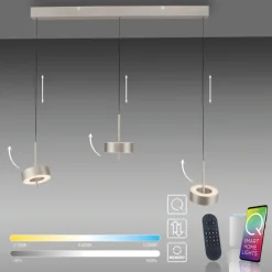 Paul Neuhaus LED Balkenpendel Q-ROTATE 3-flg Nickelfarbig