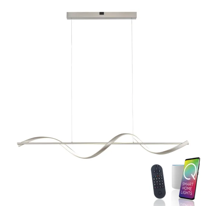 Paul Neuhaus LED Balkenpendel Q-SWING 1-flg silberfarbig