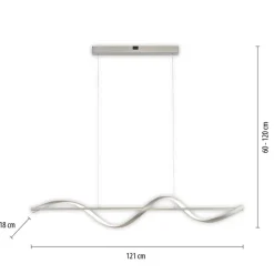 Paul Neuhaus LED Balkenpendel Q-SWING 1-flg silberfarbig