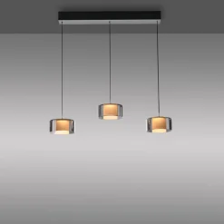 Paul Neuhaus LED Balkenpendel RIKA 3-flg cm schwarz