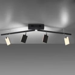 Paul Neuhaus LED Deckenlampe mit 4 Spots PURE-MIRA schwarz