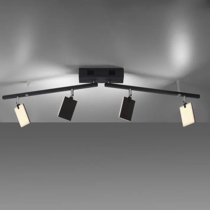 Paul Neuhaus LED Deckenlampe mit 4 Spots PURE-MIRA schwarz