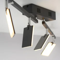 Paul Neuhaus LED Deckenlampe mit 4 Spots PURE-MIRA schwarz