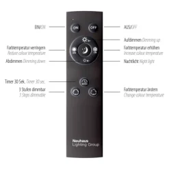 Paul Neuhaus LED Deckenlampe mit 4 Spots PURE-MIRA schwarz