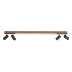 Paul Neuhaus LED Deckenlampe PURE-LINES 5-flg braun