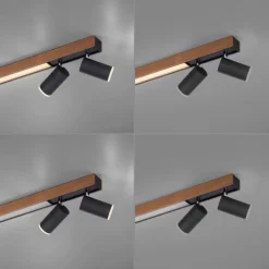 Paul Neuhaus LED Deckenlampe PURE-LINES 5-flg braun