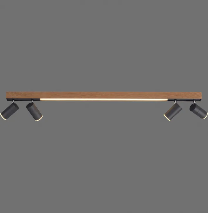Paul Neuhaus LED Deckenlampe PURE-LINES 5-flg braun