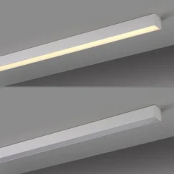Paul Neuhaus LED Deckenlampe PURE-LINES Straight Kunststoff/Aluminium 110 x 3,8 x 3,9 cm Snow