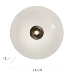 Paul Neuhaus LED Deckenlampe PURE VITRUM 45 cm braun