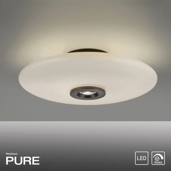 Paul Neuhaus LED Deckenlampe PURE VITRUM 45 cm braun