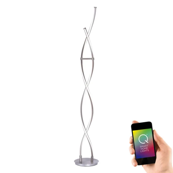 Paul Neuhaus LED Stehlampe Q MALINA 139 cm stahlfarbig
