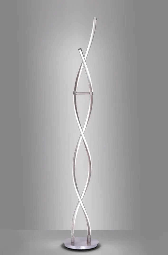 Paul Neuhaus LED Stehlampe Q MALINA 139 cm stahlfarbig