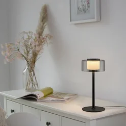 Paul Neuhaus LED Tischlampe RIKA 15 cm schwarz