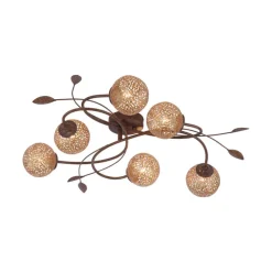 Paul Neuhaus Retrofit Deckenlampe GRETA 6-flg rostfarbig