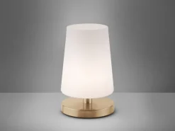 Paul Neuhaus Retrofit LED Tischlampe SONJA 23 cm mattmessing