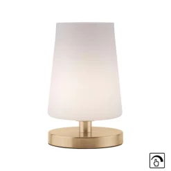 Paul Neuhaus Retrofit LED Tischlampe SONJA 23 cm mattmessing