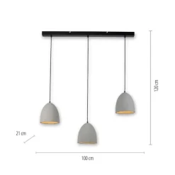 Paul Neuhaus Retrofit Pendelleuchte ETON 100 cm beton