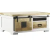 PHILL HILL Couchtisch LEWIS 95 x 65 x 45 cm Mango massiv/weiß/schwarz
