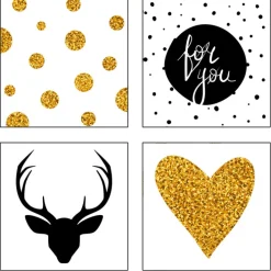 PRO ART Magnet BLACK & WHITE I 4er Set