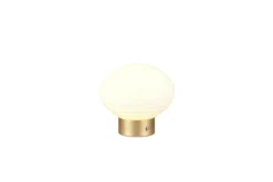 RL Akku LED Tischlampe EARL messingfarbig /weiß