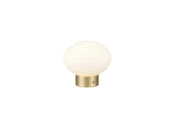 RL Akku LED Tischlampe EARL messingfarbig /weiß