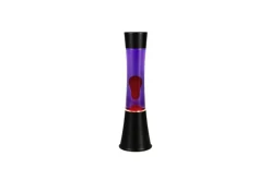 RL Lavalampe ETNA, Metall/Glas/Wachs, Höhe 39 cm, LED 21 W, 3.000 K, 260 lm, Schutzklasse 2, IP20, Schwarz/Rot/Lila