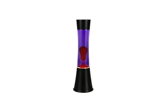 RL Lavalampe ETNA, Metall/Glas/Wachs, Höhe 39 cm, LED 21 W, 3.000 K, 260 lm, Schutzklasse 2, IP20, Schwarz/Rot/Lila