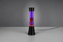 RL Lavalampe ETNA, Metall/Glas/Wachs, Höhe 39 cm, LED 21 W, 3.000 K, 260 lm, Schutzklasse 2, IP20, Schwarz/Rot/Lila