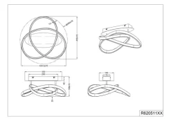 RL LED Deckenlampe COURSE nickelfarbig