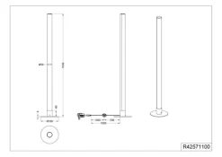 RL LED Stehlampe LEIA mit Fernbedienung 104 cm Metall/Acryl chromfarbig/transparent