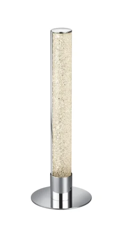 RL LED Tischlampe LEIA mit Fernbedienung 40 cm Metall/Acryl chromfarbig/transparent