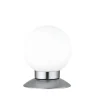RL LED Tischlampe PRINCESS 10 cm silberfarbig mit Glas weiß