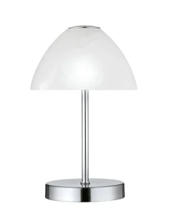 RL LED Tischlampe QUEEN 24 cm Glas/Metall nickelfarbig
