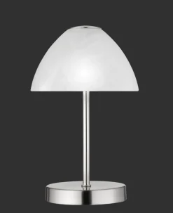 RL LED Tischlampe QUEEN 24 cm Glas/Metall nickelfarbig
