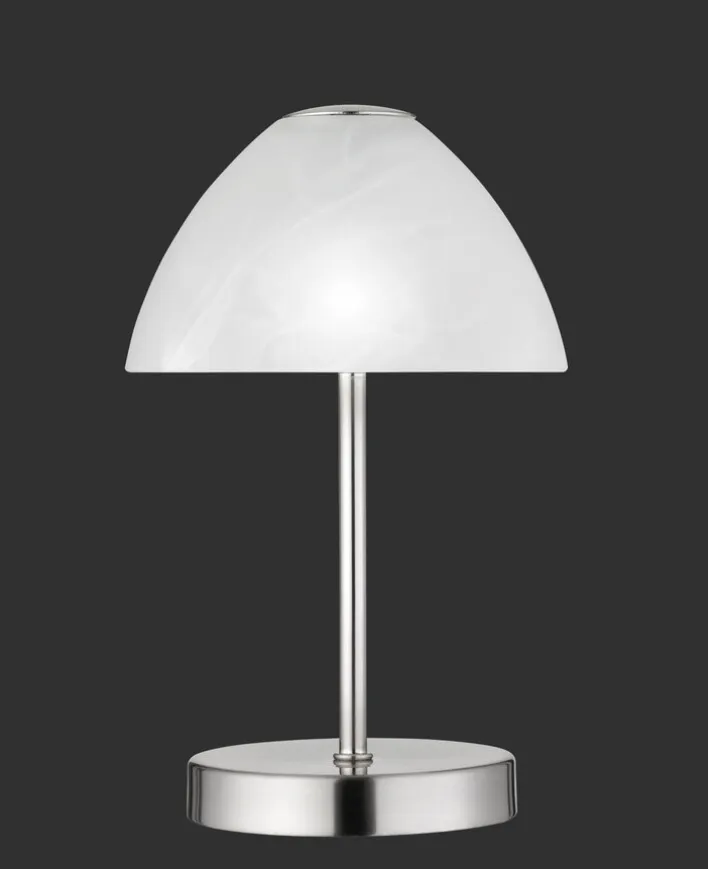 RL LED Tischlampe QUEEN 24 cm Glas/Metall nickelfarbig