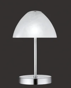 RL LED Tischlampe QUEEN 24 cm Glas/Metall nickelfarbig
